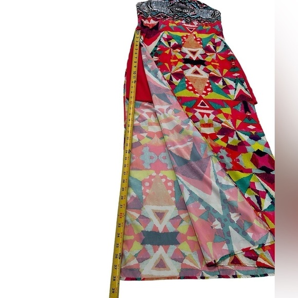 Boston Proper Color Block Side Slit Maxi Summer Dress Size Small - Picture 13 of 17